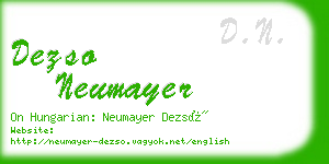 dezso neumayer business card